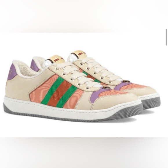 Gucci Screener Beige and Multicolor Sneakers - Picture 11 of 13